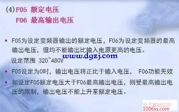 变频器功能操作键说明及参数设定