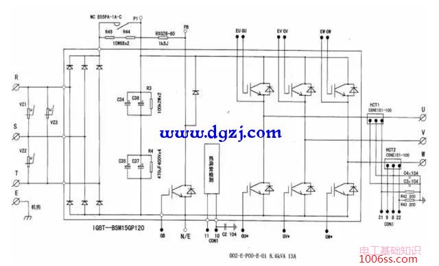 康沃变频器主电路图解说