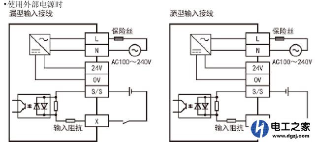 PLC输入电源、输出电源和外部电源能并联使用吗