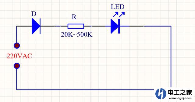 led发光二极管怎么接电220v