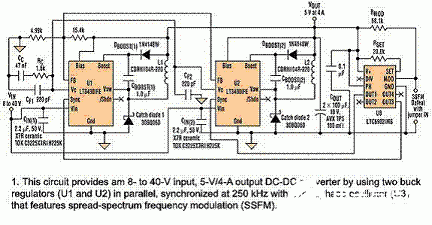 如何将两个转换器并联使得DC-DC转换器的负载电流倍增