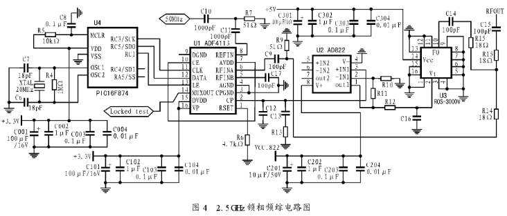 高性能锁相芯片ADF4113的工作原理及应用电路分析