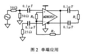 低功耗差分放大器AD8351的性能特点和在差分电路