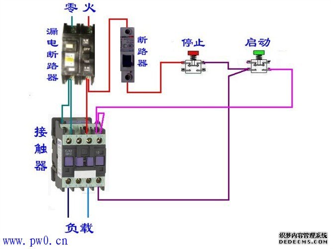 电动机启停控制电路图