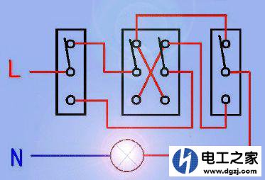 三个开关控制一个灯用的啥开关