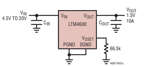 DC/DC微型模块LTM4600的特点性能及适用范围