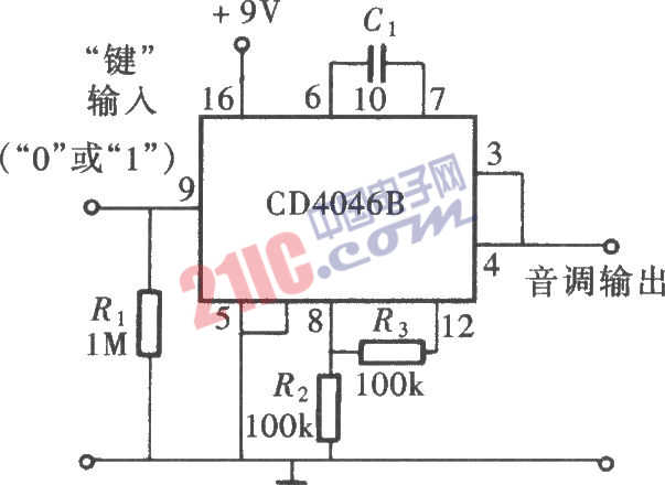 用CD4046组成的方波信号发生器