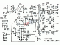 VGA V-1412型EGA彩色显示器的电源电路图